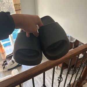 Size 10 Black Yeezy slides